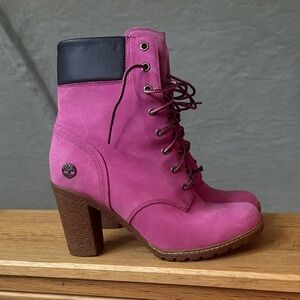 Timberland Women's Pink Heeled Boots